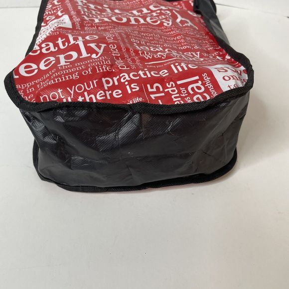 Lululemon Tote Bag, Red/black, Small, ~11”x9”x4”, Reusable Shopping Bag - Picture 6 of 9